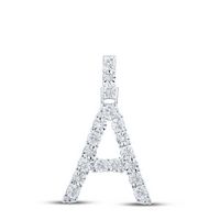 1/10CTW-DIA NK INITIAL &quot;A&quot; PENDANT