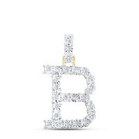 1/8CTW-DIA NK INITIAL &quot;B&quot; PENDANT