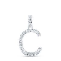 1/10CTW-DIA NK INITIAL &quot;C&quot; PENDANT