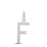 1/12CTW-DIA NK INITIAL &quot;F&quot; PENDANT