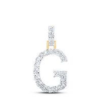 1/10CTW-DIA NK INITIAL &quot;G&quot; PENDANT
