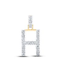 1/10CTW-DIA NK INITIAL &quot;H&quot; PENDANT