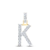1/10CTW-DIA NK INITIAL &quot;K&quot; PENDANT