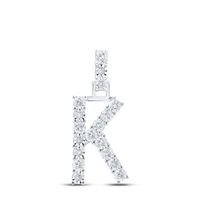 1/10CTW-DIA NK INITIAL &quot;K&quot; PENDANT