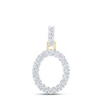 1/10CTW-DIA NK INITIAL &quot;O&quot; PENDANT