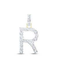 1/10CTW-DIA NK INITIAL &quot;R&quot; PENDANT