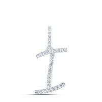 1/8CTW-DIA NK INITIAL &quot;I&quot; PENDANT