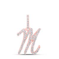 1/5CTW-DIA NK INITIAL &quot;M&quot; PENDANT