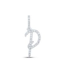 1/8CTW-DIA NK INITIAL &quot;P&quot; PENDANT