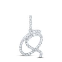 1/5CTW-DIA NK INITIAL &quot;Q&quot; PENDANT