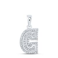 1/5CTW-DIA NK INITIAL &quot;C&quot; PENDANT