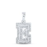 1/5CTW-DIA NK INITIAL &quot;E&quot; PENDANT