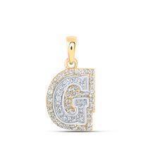 1/5CTW-DIA NK INITIAL &quot;G&quot; PENDANT