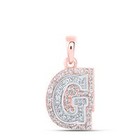 1/5CTW-DIA NK INITIAL &quot;G&quot; PENDANT