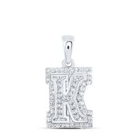 1/5CTW-DIA NK INITIAL &quot;K&quot; PENDANT