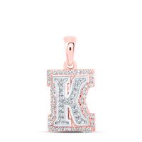 1/5CTW-DIA NK INITIAL &quot;K&quot; PENDANT