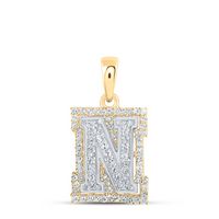 1/4CTW-DIA NK INITIAL &quot;N&quot; PENDANT