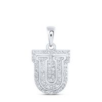 1/5CTW-DIA NK INITIAL &quot;U&quot; PENDANT