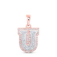 1/5CTW-DIA NK INITIAL &quot;U&quot; PENDANT
