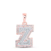 1/4CTW-DIA NK INITIAL &quot;Z&quot; PENDANT