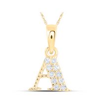 1/20CTW-DIA NK INITIAL &quot;A&quot; PENDANT