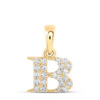 1/10CTW-DIA NK INITIAL &quot;B&quot; PENDANT