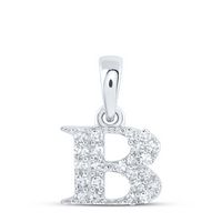 1/10CTW-DIA NK INITIAL &quot;B&quot; PENDANT