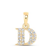 1/10CTW-DIA NK INITIAL &quot;D&quot; PENDANT