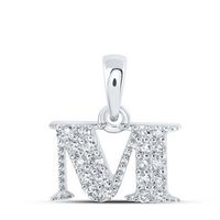 1/10CTW-DIA NK INITIAL &quot;M&quot; PENDANT