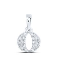 1/10CTW-DIA NK INITIAL &quot;O&quot; PENDANT