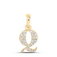 1/10CTW-DIA NK INITIAL &quot;Q&quot; PENDANT