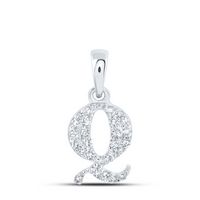 1/10CTW-DIA NK INITIAL &quot;Q&quot; PENDANT