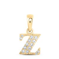 1/20CTW-DIA NK INITIAL &quot;Z&quot; PENDANT