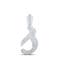 1/4CTW-DIA NK INITIAL &quot;S&quot; PENDANT