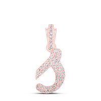 1/4CTW-DIA NK INITIAL &quot;S&quot; PENDANT