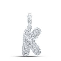 1/5CTW-DIA CN INITIAL &quot;K&quot; PENDANT
