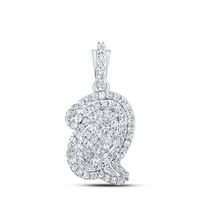 1/5CTW-DIA CN INITIAL &quot;Q&quot; PENDANT