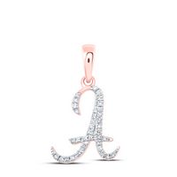 1/10CTW-DIA P1P2 GIFT INITIAL &quot;A&quot; PENDANT