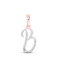 1/10CTW-DIA P1P2 GIFT INITIAL &quot;B&quot; PENDANT