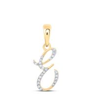 1/12CTW-DIA P1P2 GIFT  INITIAL &quot;E&quot; PENDANT