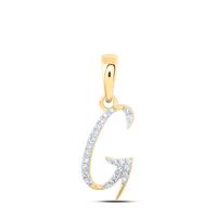 1/12CTW-DIA P1P2 GIFT INITIAL &quot;G&quot; PENDANT
