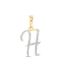 1/10CTW-DIA P1P2 GIFT INITIAL &quot;H&quot; PENDANT