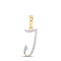1/20CTW-DIA P1P2 GIFT INITIAL &quot;J&quot; PENDANT