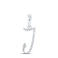 1/20CTW-DIA P1P2 GIFT INITIAL &quot;J&quot; PENDANT
