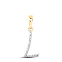 1/20CTW-DIA P1P2 GIFT INITIAL &quot;L&quot; PENDANT