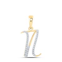 1/10CTW-DIA P1P2 GIFT INITIAL &quot;N&quot; PENDANT