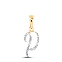 1/12CTW-DIA P1P2 GIFT INITIAL &quot;P&quot; PENDANT