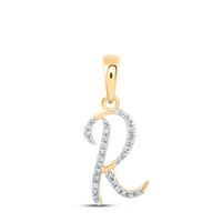 1/10CTW-DIA P1P2 GIFT INITIAL &quot;R&quot; PENDANT