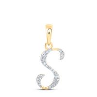 1/12CTW-DIA P1P2 GIFT INITIAL &quot;S&quot; PENDANT
