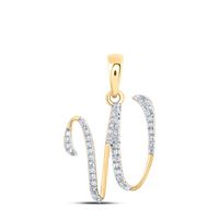 1/8CTW-DIA P1P2 GIFT INITIAL &quot;W&quot; PENDANT